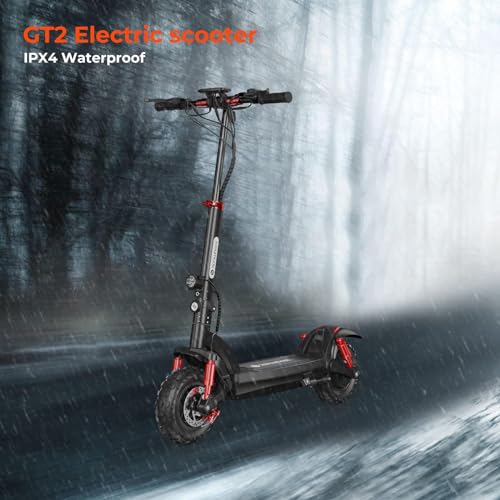 isinwheel Electric Scooter, 11" Electric Scooters Adult Off-road Tires, 45 km Long Range Adult Electric Scooter, 3 Speed Modes with Smart LCD Display Fast E-Scooter