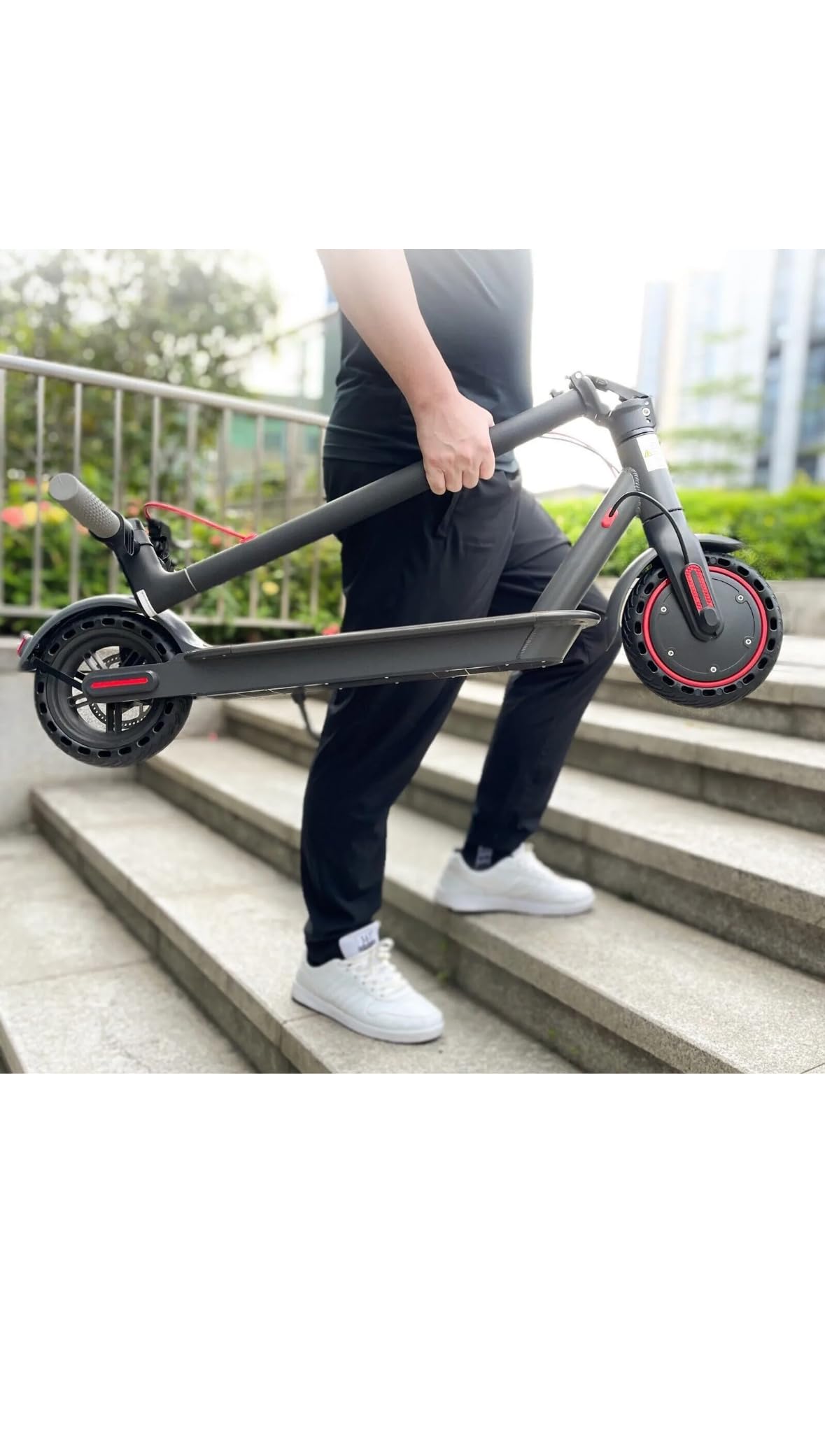 AOVO Electric Scooter Adult, 350W Motor, 30km Long Range, Max Speed 25 km/h, 3 Speed Settings, App Control