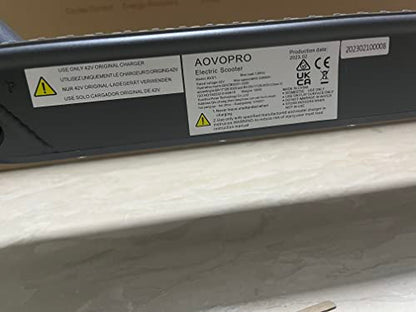 AOVOPRO Electric Scooter, 30 km Range, 350 W Motor, Electric Scooter Adult Folding 8.5 inches, Load 120 kg (AV01-Yellow)