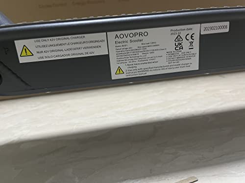 AOVOPRO Electric Scooter, 30 km Range, 350 W Motor, Electric Scooter Adult Folding 8.5 inches, Load 120 kg (AV01-Yellow)