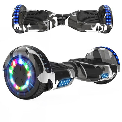 RCB Hoverboards for Kids and Adults 6.5 inch, Segways with Bluetooth - Speaker - Colorful LED Lights, Hover Board Gift for Kids and Teenager