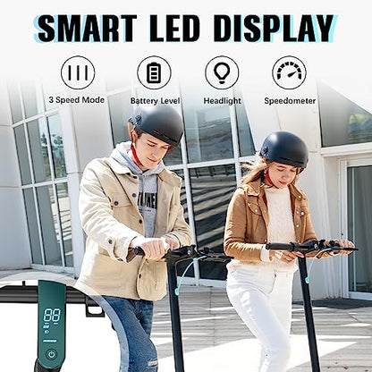 RCB Electric Scooter Adult,Long-Range E-Scooter,Max 25km/h,Comfortable Shock Absorption,APP Connectivity,Foldable, Safe Braking System,LED Display,Gift for Adults and Teenagers!