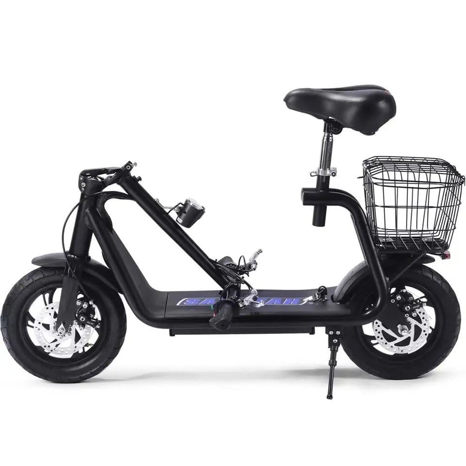 Electric Scooter Adult, E Scooter Long Range, Max Speed 25km/h, 350W Motor, Triple Braking System, Foldable and Portable