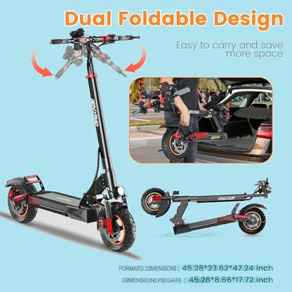 Electric Scooter for Adults,iENYRID M4 Electric Scooter Folding Scooter Motorized Kick Scooter Adult Foldable E Scooter Off Road Fast Speed Long Range, Black