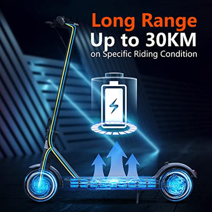 AOVOPRO Electric Scooter, 30 km Range, 350 W Motor, Electric Scooter Adult Folding 8.5 inches, Load 120 kg (AV01-Yellow)