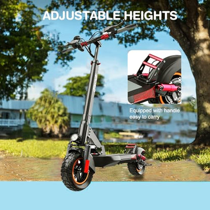 Electric Scooter for Adults,iENYRID M4 Electric Scooter Folding Scooter Motorized Kick Scooter Adult Foldable E Scooter Off Road Fast Speed Long Range, Black