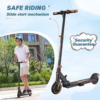 RCB Electric Scooter for Kids age 8-12-16, Only 7.55KG Foldable Electric Scooter, Two Types of Braking, Maximum Range 16 KM, Maximum Speed 12.4 MPH, Gift for Kids and Teenagers