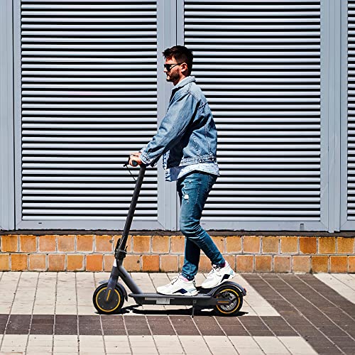 AOVOPRO Electric Scooter, 30 km Range, 350 W Motor, Electric Scooter Adult Folding 8.5 inches, Load 120 kg (AV01-Yellow)