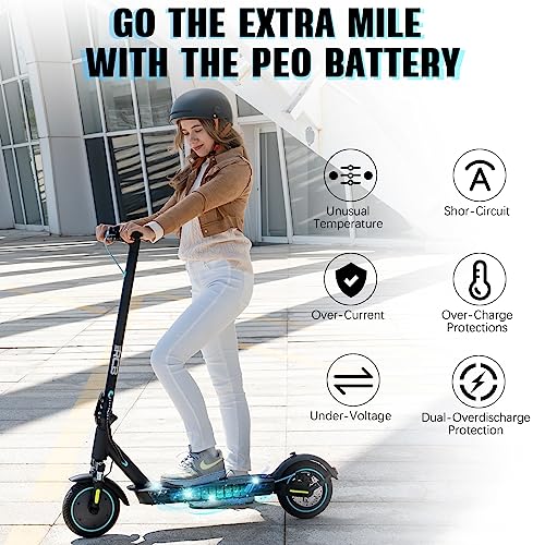 RCB Electric Scooter Adult,Long-Range E-Scooter,Max 25km/h,Comfortable Shock Absorption,APP Connectivity,Foldable, Safe Braking System,LED Display,Gift for Adults and Teenagers!