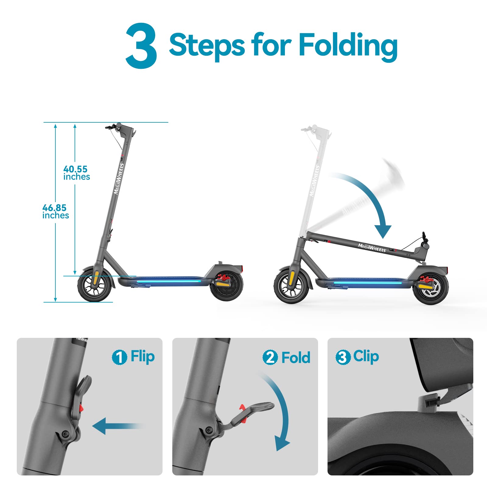 Electric Scooter Adult, 30-35KM Range, 25KM/H Maximum Speed, 9 Inch Tyres, 350 W Motor, App Control, Maximum Load 120 kg