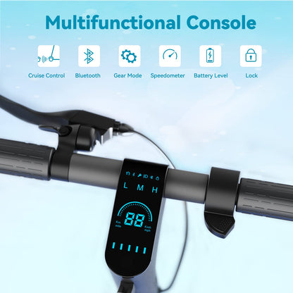 Electric Scooter Adult, 30-35KM Range, 25KM/H Maximum Speed, 9 Inch Tyres, 350 W Motor, App Control, Maximum Load 120 kg