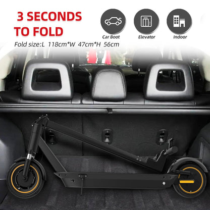 AOVOPRO Electric Scooter Adult, 350W Motor, 30km Long Range, Max Speed 25 km/h, 3 Speed Settings, App Control (10'' with dual suspension and 45 km range)