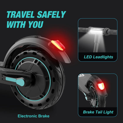 RCB Electric Scooter, Ultra Portable Electric Scooter with APP, Cruise Control, 3 Speed Mode, LCD Display, Innovative Folding Method, Electric Scooter Adult