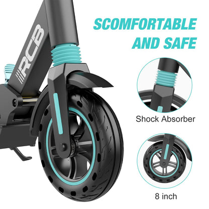 RCB Electric Scooter, Ultra Portable Electric Scooter with APP, Cruise Control, 3 Speed Mode, LCD Display, Innovative Folding Method, Electric Scooter Adult