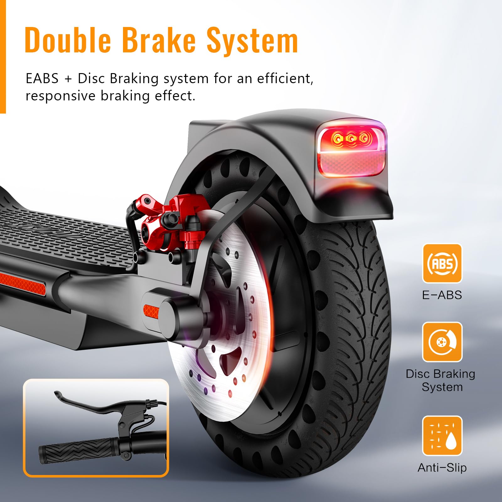 SISIGAD Electric Scooter for Adult,10 inches Solid Tires,32km Long Range,500W Peak Motor 3 Speed, Portable and Foldable Scooter Electric, Electric scooter for Teens Commuting with App Control