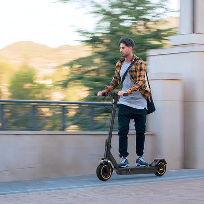AOVOPRO Electric Scooter Adult, 350W Motor, 30km Long Range, Max Speed 25 km/h, 3 Speed Settings, App Control (10'' with dual suspension and 45 km range)