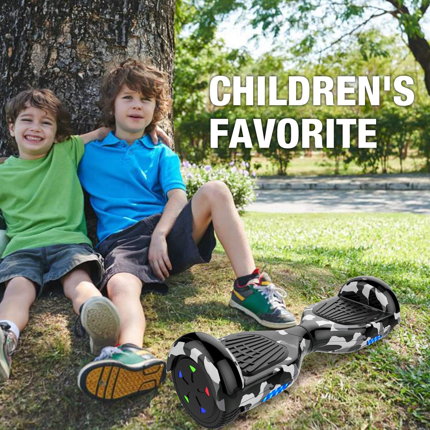 GeekMe Hoverboards for kids 6.5 Inch, Quality hoverboards with Bluetooth Speaker,Beautiful LED Lights,Gift for kids and teenager