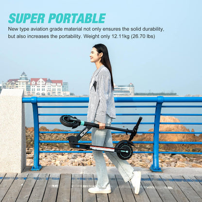 RCB Electric Scooter, Ultra Portable Electric Scooter with APP, Cruise Control, 3 Speed Mode, LCD Display, Innovative Folding Method, Electric Scooter Adult